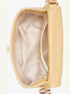 Sac en bandoulière sac à main élégant avec détails couleur or et petite poche intérieure