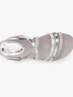 Sandales brides raffinées avec empiècements métalliques