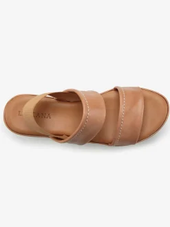 Sandales compensées brides élastiques pour un confort optimal