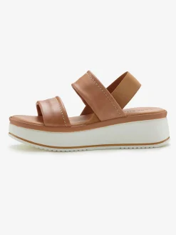 Sandales compensées brides élastiques pour un confort optimal