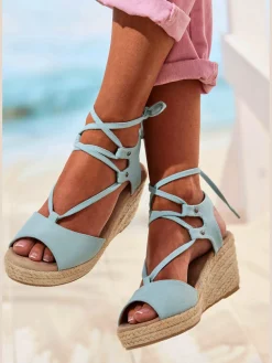 Sandales compensées talon confortable