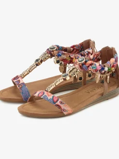 Sandales différents éléments décoratifs pour une allure, sophistiquée et raffinée