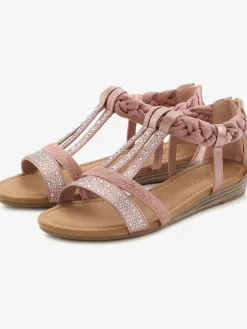 Sandales d'été avec petites pierres brillantes tendance