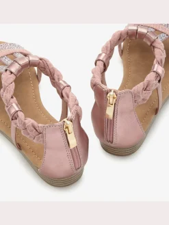 Sandales d'été avec petites pierres brillantes tendance