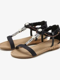 Sandales éléments décoratifs tendance et petit talon compensé confortable