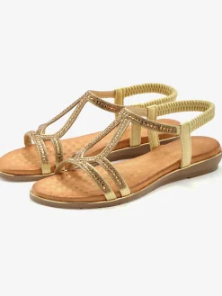Sandales petites pierres décoratives pour une allure sophistiquée et raffinée