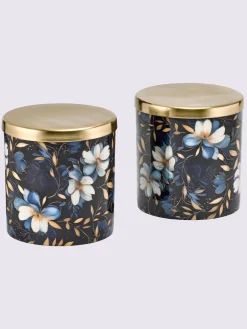 Set de boîtes lot de 2 pièces motif fleurettes