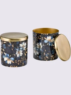 Set de boîtes lot de 2 pièces motif fleurettes