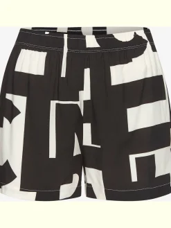 Short de pyjama avec motif abstrait