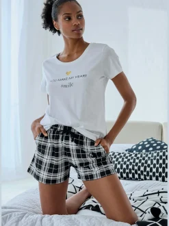 Short de pyjama short à motifs