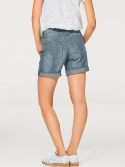 Short en jean coupe droite