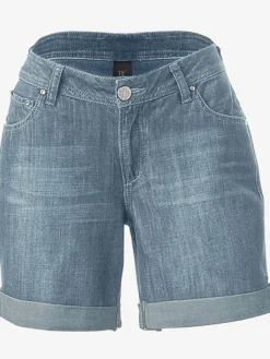 Short en jean coupe droite
