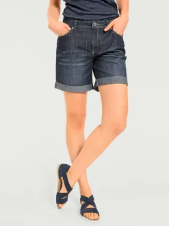 Short en jean coupe droite