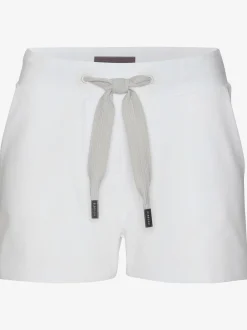 Short en matière sweat large ceinture et coulisse