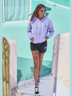 Short en matière sweat short sweat effet délavé