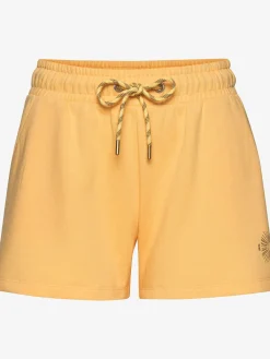 Short en matière sweat short sweat avec ruban à coulisse élastique