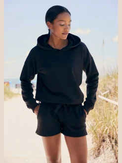 Short en matière sweat short d'intérieur avec logo brodé