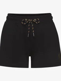 Short en matière sweat short sweat avec ruban à coulisse élastique