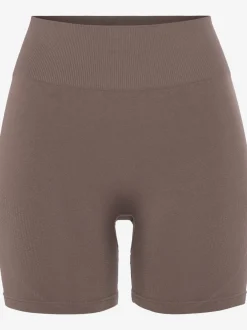 Short technique short sans coutures avec structure côtelée et effet moulant