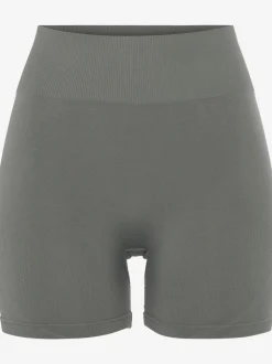 Short technique short sans coutures avec structure côtelée et effet moulant