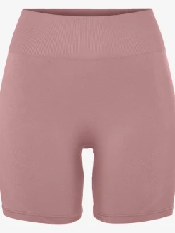 Short technique short sans coutures avec structure côtelée et effet moulant