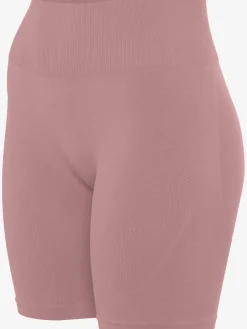 Short technique short sans coutures avec structure côtelée et effet moulant