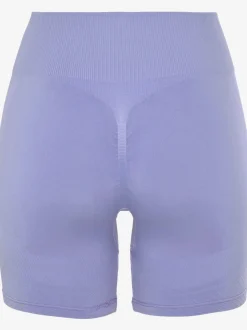 Short technique short sans coutures avec structure côtelée et effet moulant