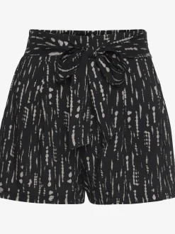 Short tissé ceinture élastique confortable
