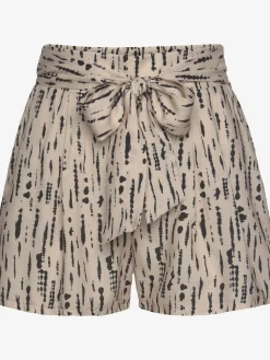 Short tissé short en tissu léger avec ceinture élastique
