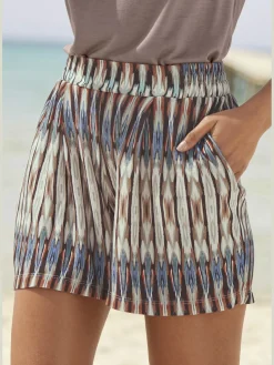 Shorts large ceinture lisse devant