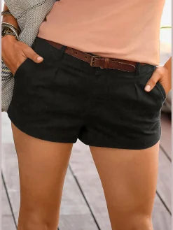 Shorts short avec pinces tendance devant