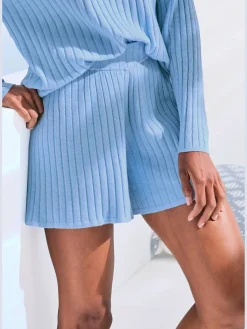 Shorts short en tricot côtelé
