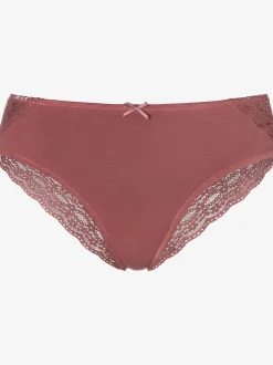 Slip brésilien joli dégradé de dentelle des côtés vers l'arrière