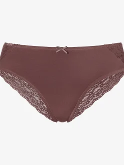 Slip brésilien joli dégradé de dentelle des côtés vers l'arrière