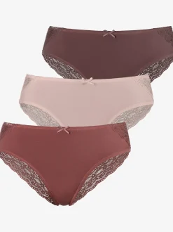 Slip brésilien joli dégradé de dentelle des côtés vers l'arrière