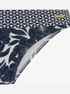 Slip de bain imprimé floral tendance contrasté