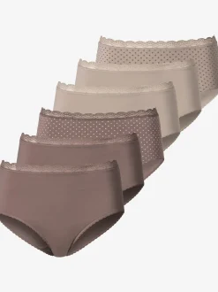 Slips slip taille haute avec joli bord en dentelle