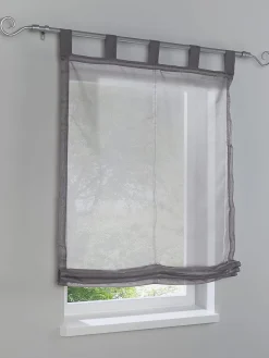 Store-bateau matière polyester légèrement transparente et structurée