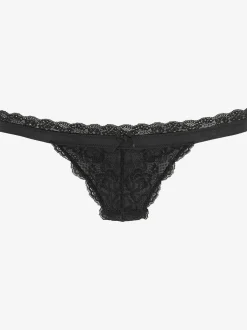 String avec large ceinture et bord en dentelle