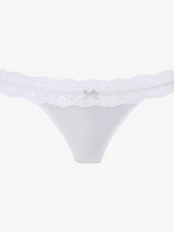 String fantaisie avec nœud décoratif fin au centre devant