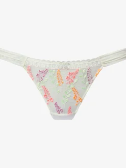 String fantaisie avec nœud décoratif fin au centre devant