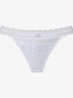 String féminin avec ruban en dentelle élastique à la taille
