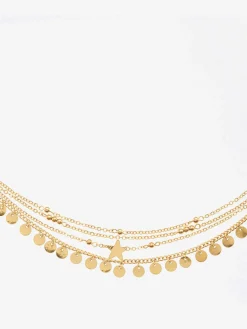 Superbe chaîne de cheville multi-rangées avec pendentifs