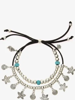 Superbe chaîne de cheville avec pendentifs