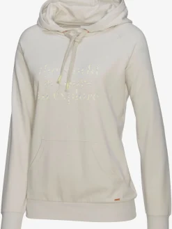 Sweat à capuche confortable, imprimé discret devant