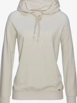 Sweat à capuche confortable, imprimé discret devant