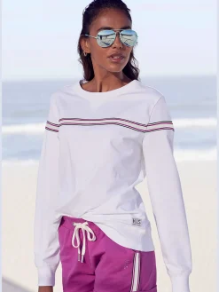 Sweater sweatshirt à rayures