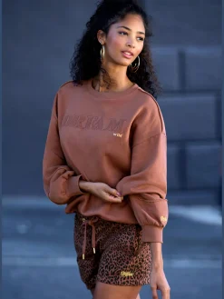 Sweater sweatshirt au coloris uni tendance