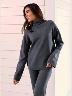 Sweater sweatshirt en tricot doux et élastique