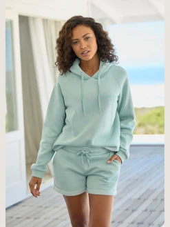 Sweatshirt à capuche avec logo brodé